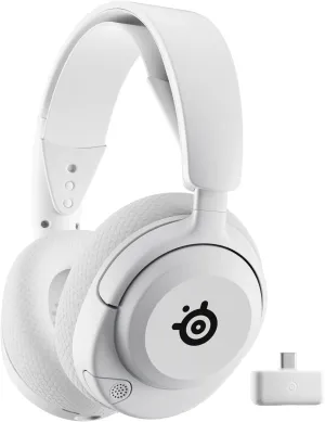 SteelSeries Arctis Nova 5P Wireless Multi-System Gaming Headset — White — Neodymium Magnetic Drivers — 100  Audio Presets — 60 HR Battery — 2.4GHz or BT — Gen2.X Mic — PS5, PS4, PC, Switch, Mobile