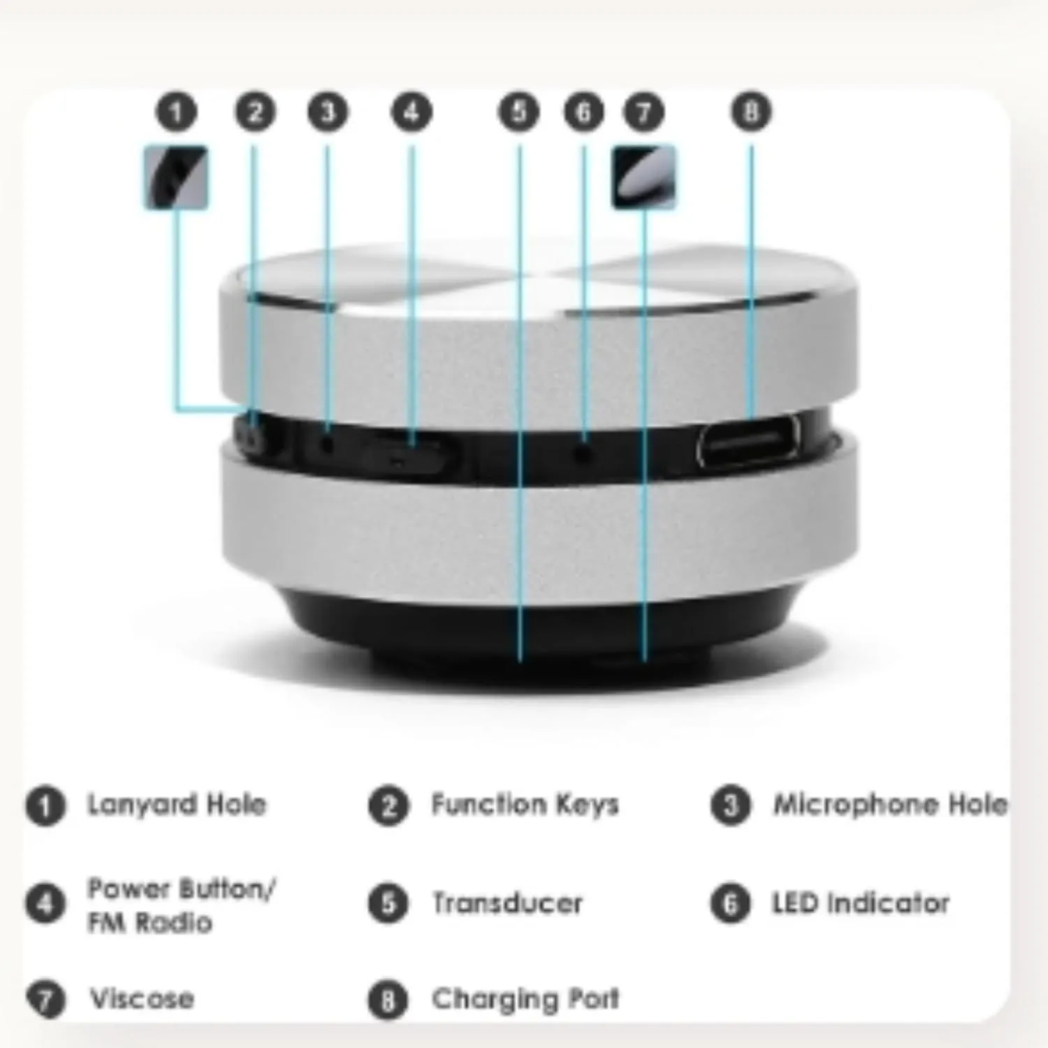 Stickatune Speaker, Bone Conduction Wireless Bluetooth Speaker, Mini Portable Resonance Stereo Creative Speaker, Built-in Mic Sound for Home,Outdoor, Travel (Black)