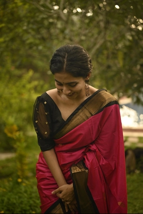 STRAWBERRY PENNE (SAREE/BLOUSE)