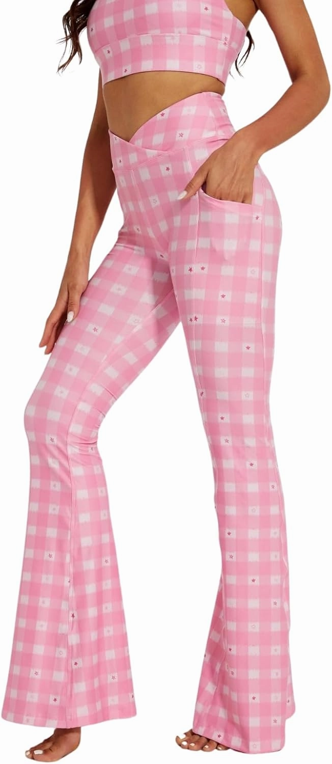 Sustainale High Waisted Yoga Capris Leggings with Pockets for Women Workout Fitness Running Pants Tight