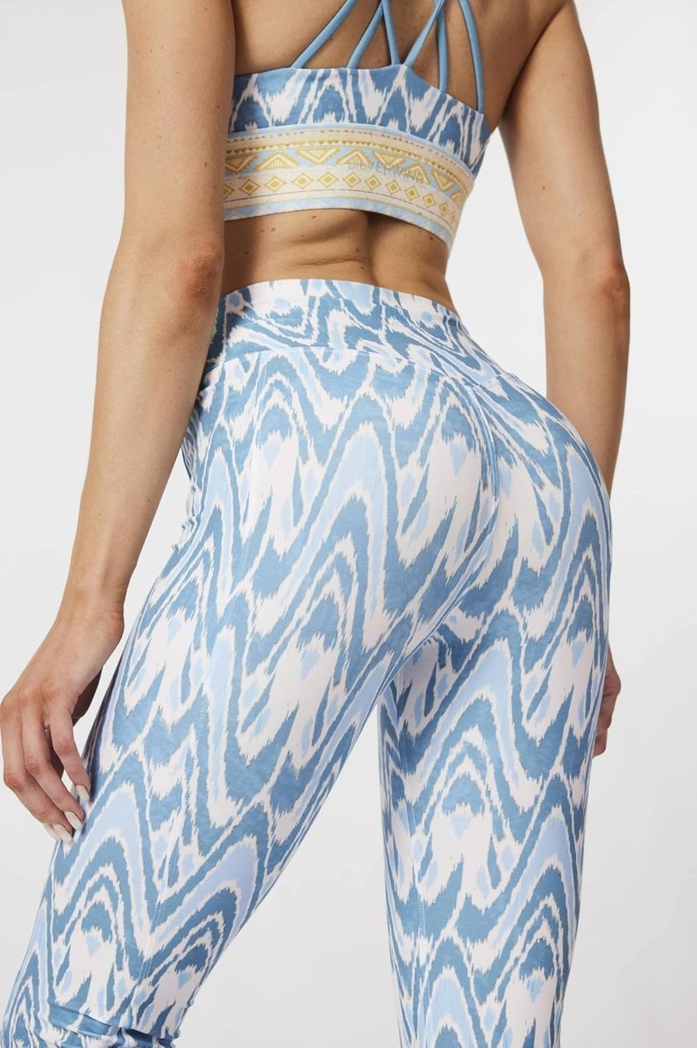 Sustainale High Waisted Yoga Capris Leggings with Pockets for Women Workout Fitness Running Pants Tight