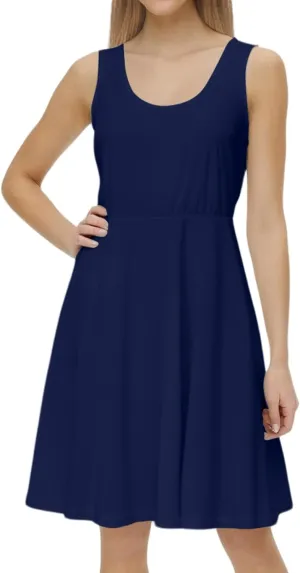 Tennis Short Dress for Women High Neck Knee Length Slim Sleeveless Tummy Control Cute Workout Summer Dresses
