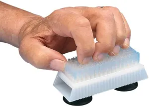 The Wright Stuff Mounted Finger Scrub Brush for Hands Free Brushing and Cleaning of Fingers