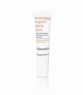 thisworks morning expert open eyes: Anti-Blue Light, Glide On Skin Support for Wide Awake Eyes, 15ml | 0.5 fl oz