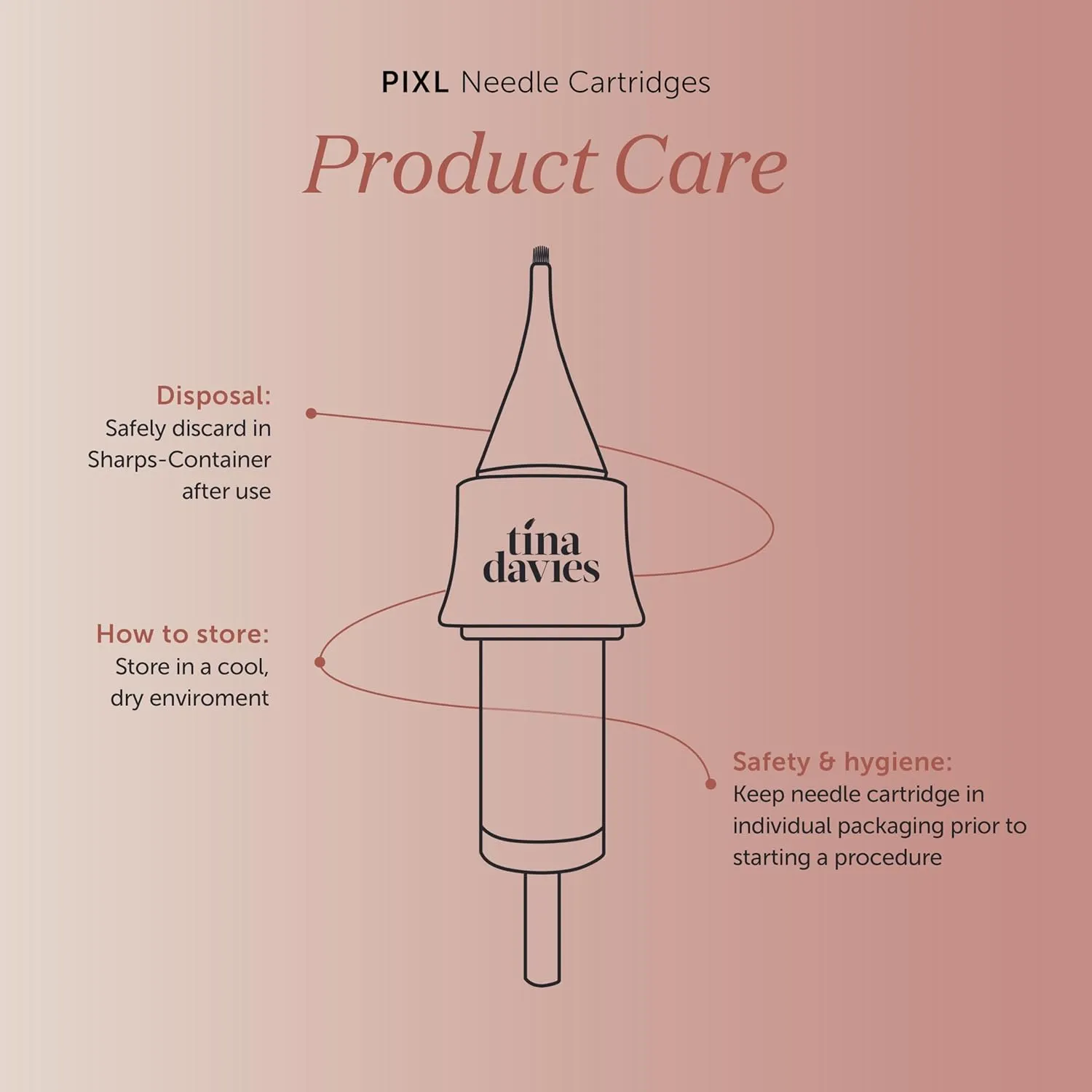 Tina Davies PIXL Cartridges Sampler 15-Pack for Eyebrows, Lips, Eyelids, and Areolas, Pack of 15