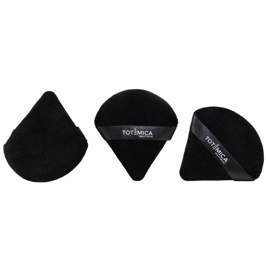 Totemica Assorted Triangle Velvet Powder Puff Assorted - Wholesale 24 Units (ASTVPP)