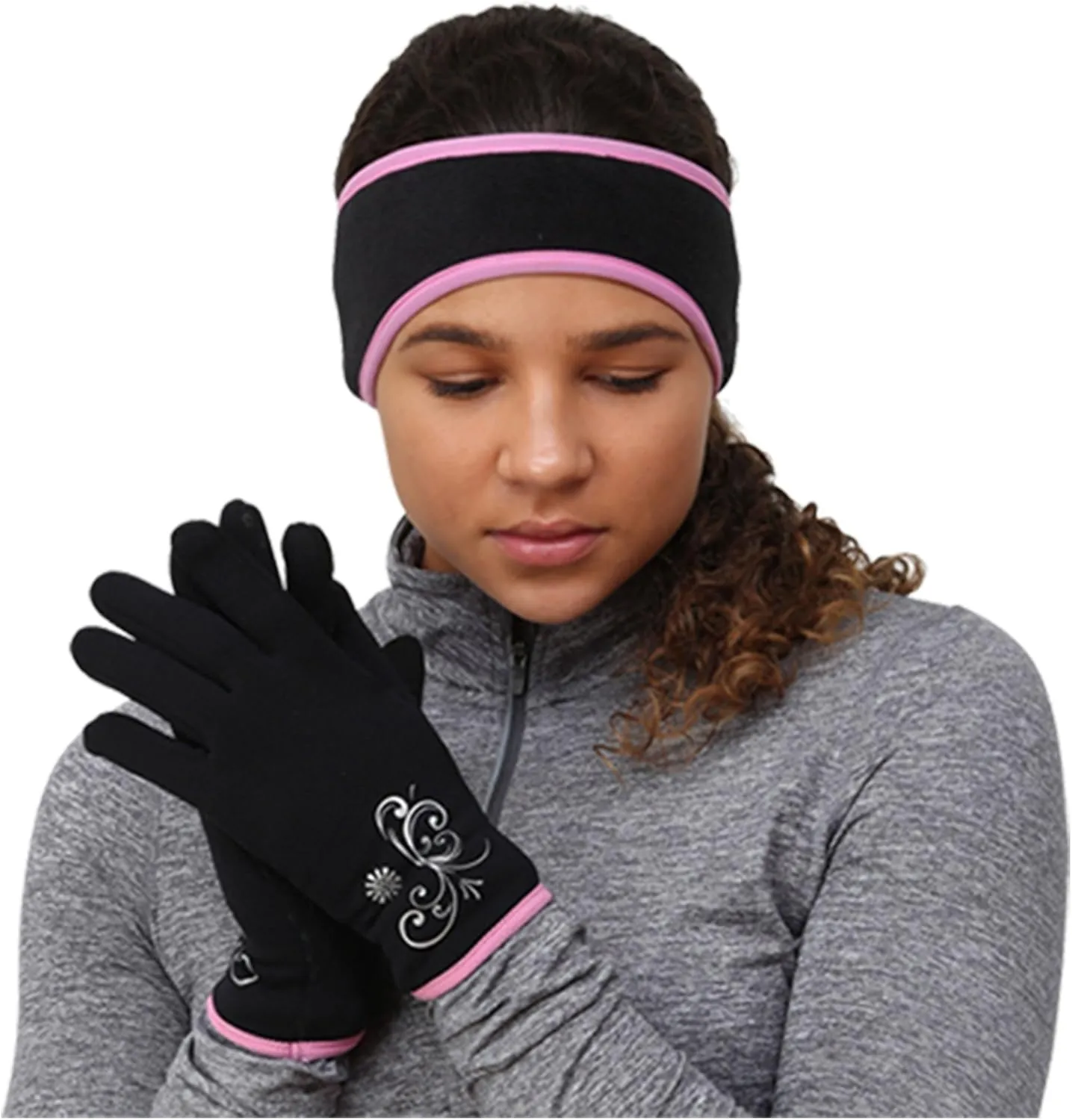 TrailHeads Women’s Ponytail Headband | Fleece Earband | Winter Running Headband