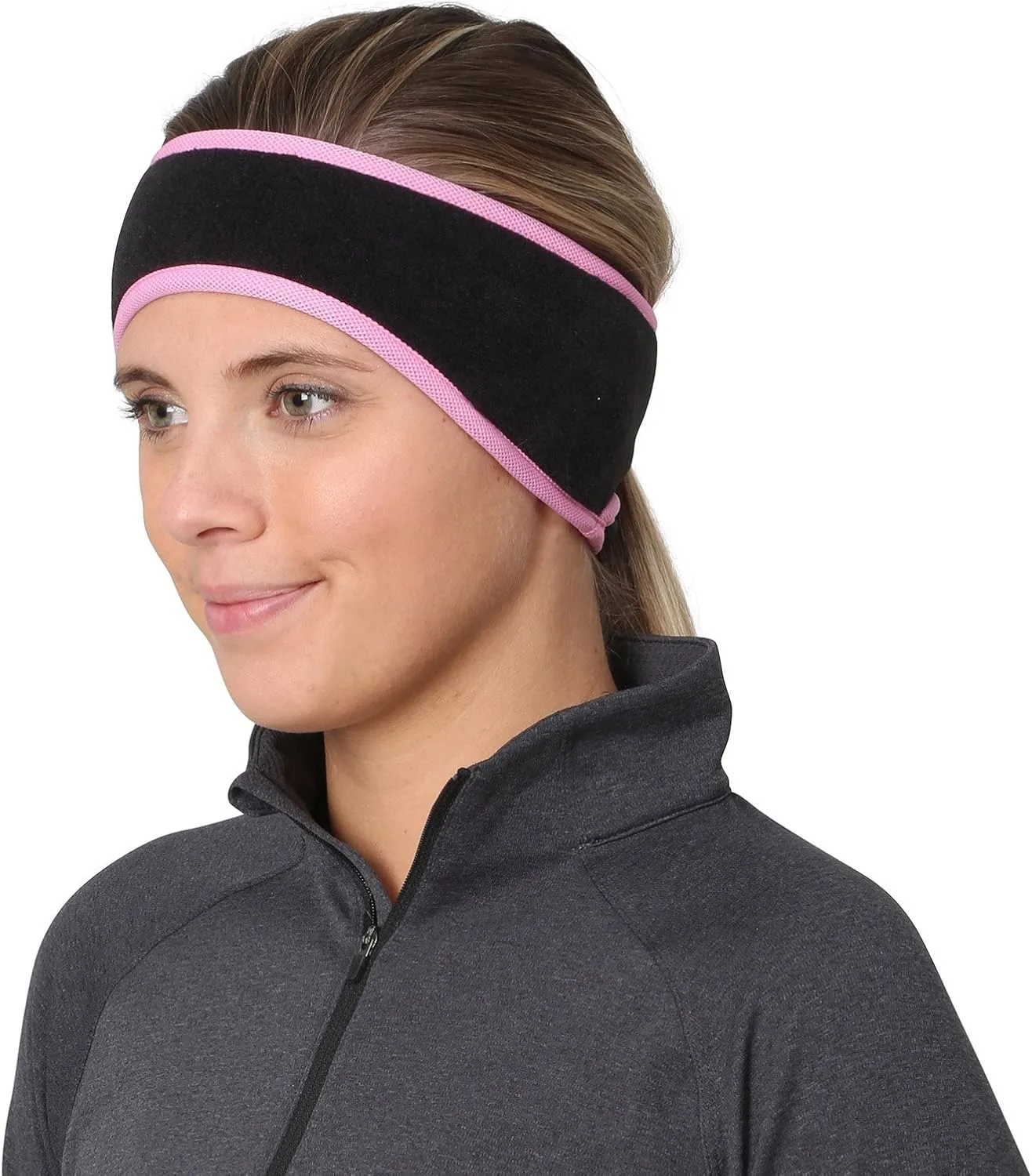 TrailHeads Women’s Ponytail Headband | Fleece Earband | Winter Running Headband