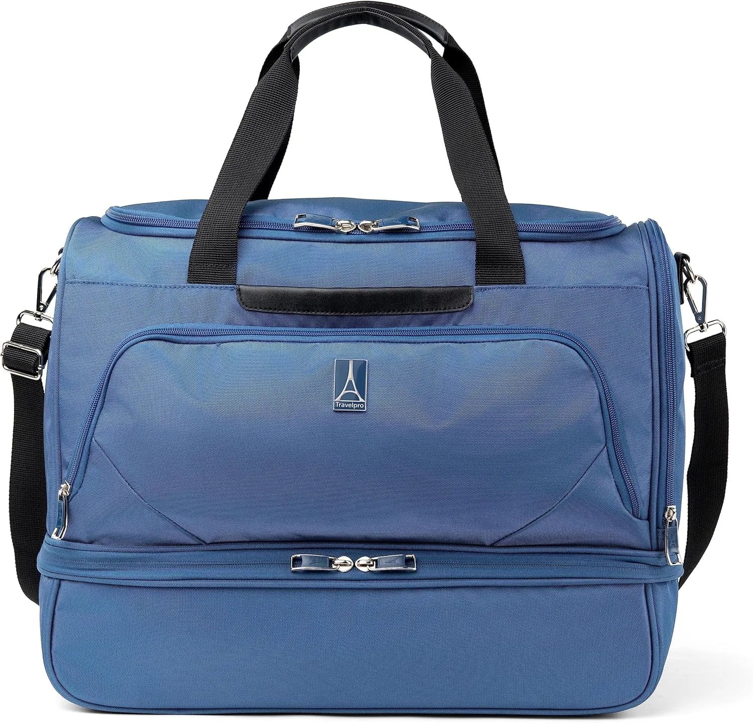 Travelpro Maxlite 5 Softside Carry-on Weekender with Drop-Bottom Compartment, Lightweight Overnight Travel Duffel Bag, Men and Women, Ensign Blue, 19-Inch