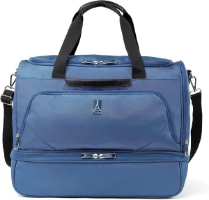 Travelpro Maxlite 5 Softside Carry-on Weekender with Drop-Bottom Compartment, Lightweight Overnight Travel Duffel Bag, Men and Women, Ensign Blue, 19-Inch