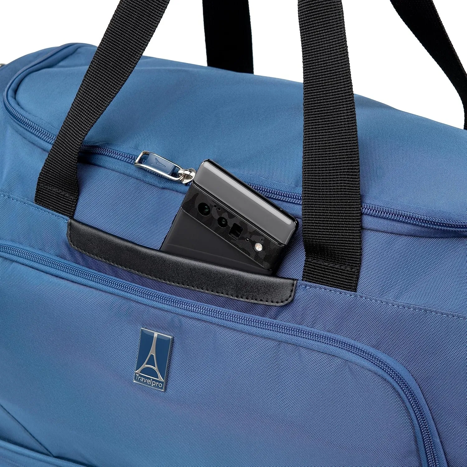 Travelpro Maxlite 5 Softside Carry-on Weekender with Drop-Bottom Compartment, Lightweight Overnight Travel Duffel Bag, Men and Women, Ensign Blue, 19-Inch