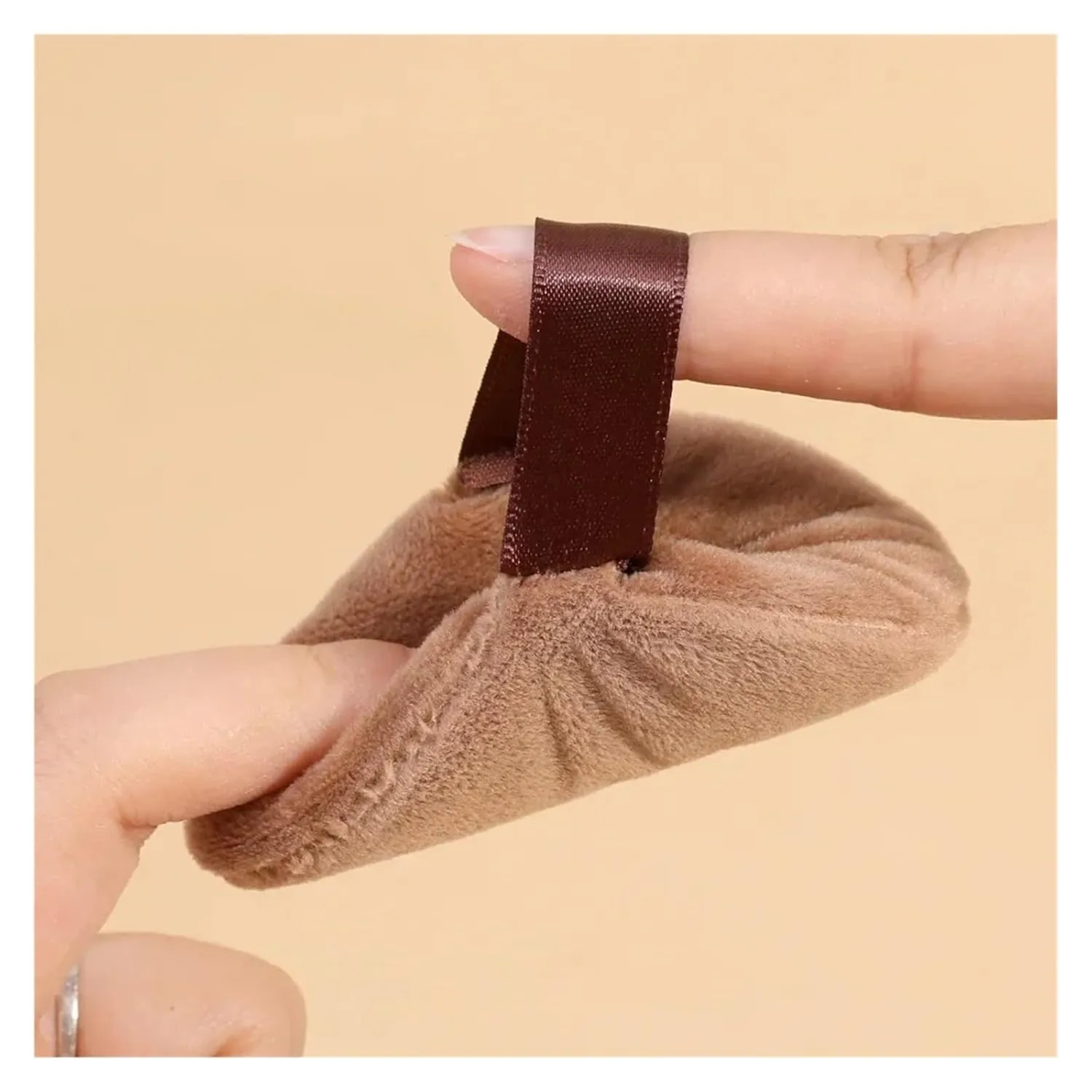 Triangle Powder Puff Cosmetic Puff Loose Powder Velour Soft Makeup Sponge for Face Eye Contouring Washable Velvet Puffs(05 S and M)