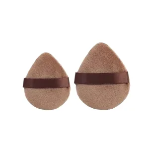 Triangle Powder Puff Cosmetic Puff Loose Powder Velour Soft Makeup Sponge for Face Eye Contouring Washable Velvet Puffs(05 S and M)