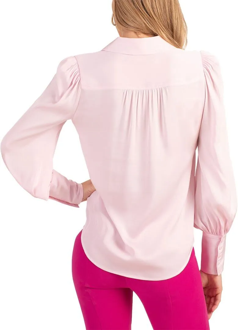 Trina Turk Women's Puff Sleeve Silk Blouse