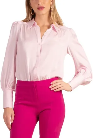 Trina Turk Women's Puff Sleeve Silk Blouse