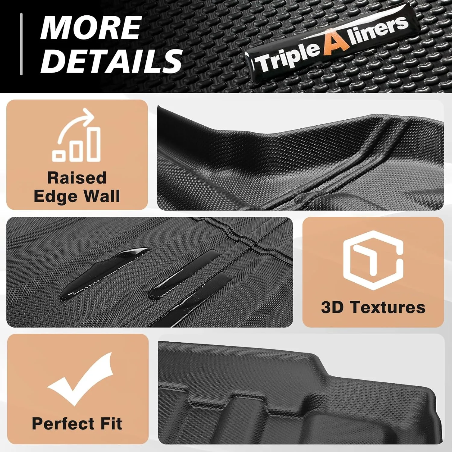 TripleAliners Truck Bed Mat Compatible with 2024 2025 Chevrolet Silverado EV RST/GMC Sierra EV Denali Accessories Vehicle Perfectly Flush All Weather Protection TPE Pickup Cargo Mat(5.9FT/70.6 inches)