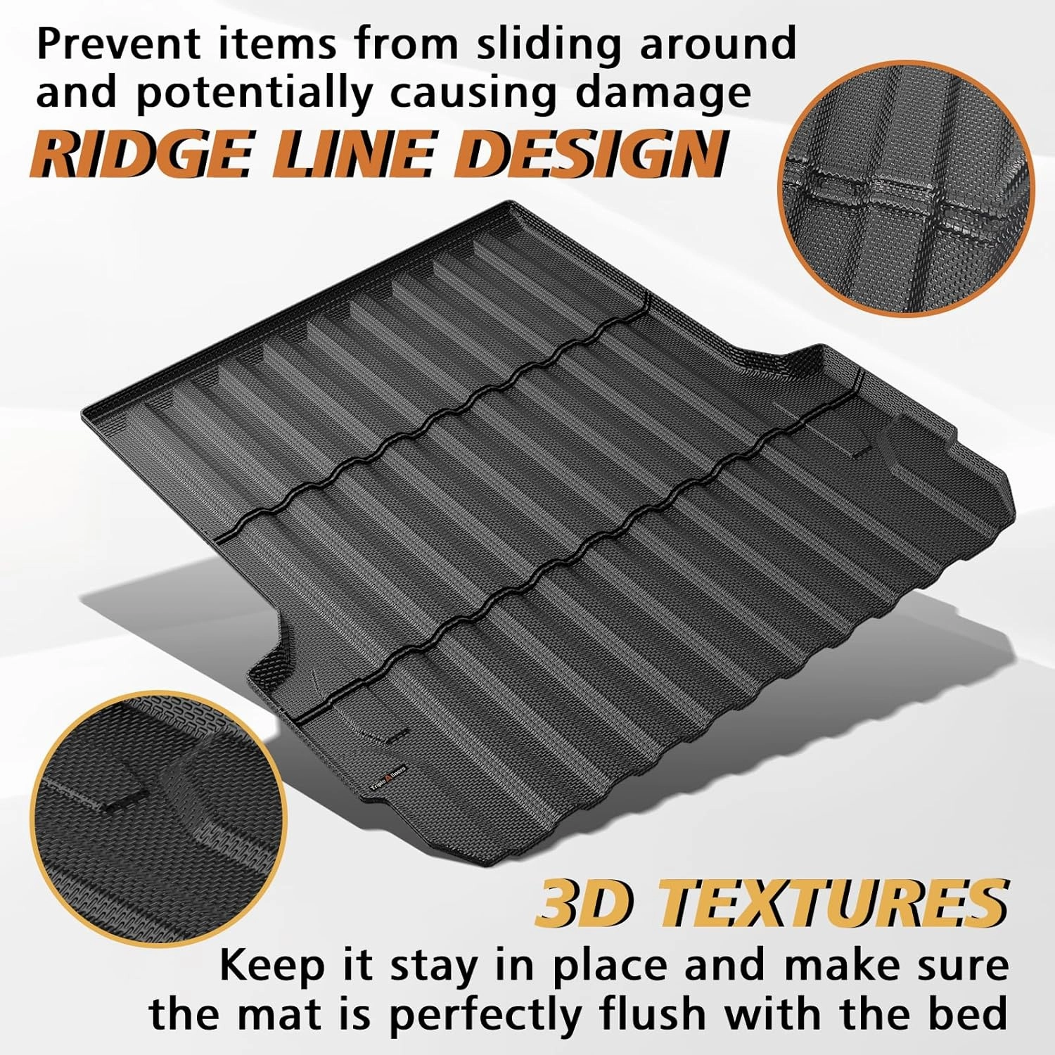 TripleAliners Truck Bed Mat Compatible with 2023 2024 2025 Chevy Colorado/GMC Canyon Accessories 5FT Vehicle Perfectly Flush All Weather Protection TPE Heavy Duty Pickup Car Bed Cargo Mat