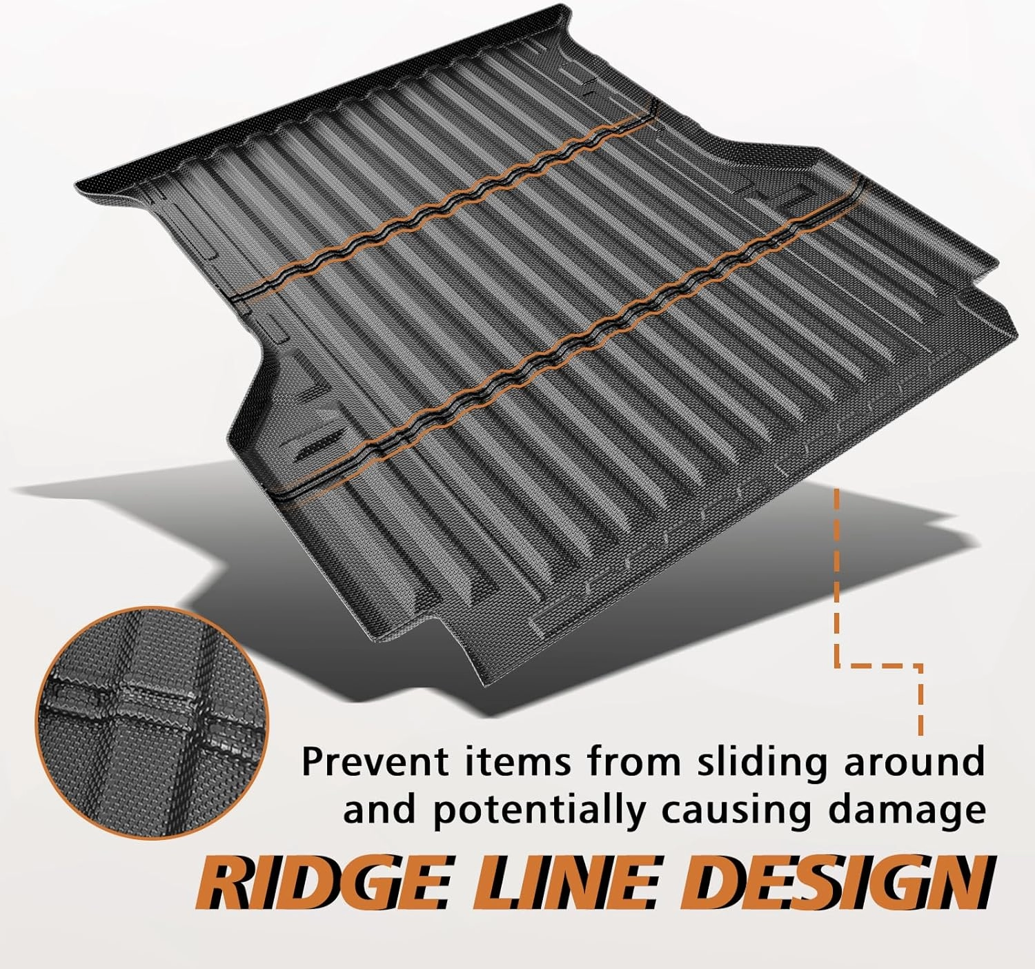 TripleAliners Truck Bed Mat Compatible with 2024 2025 Ford Ranger Accessories 5FT Vehicle Perfectly Flush All Weather Protection TPE Heavy Duty Pickup Car Bed Cargo Mat Bed Liner