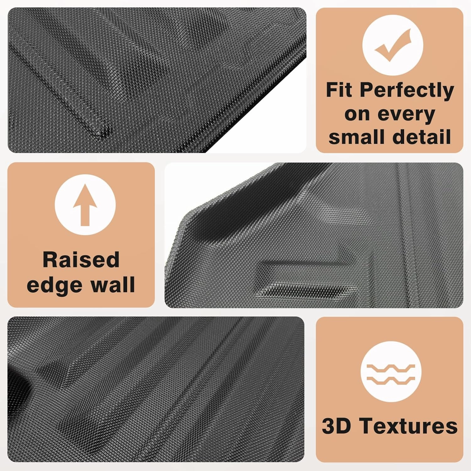 TripleAliners Truck Bed Mat Compatible with 2024 2025 Ford Ranger Accessories 5FT Vehicle Perfectly Flush All Weather Protection TPE Heavy Duty Pickup Car Bed Cargo Mat Bed Liner