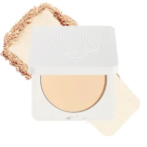 True   Luscious Sheer Halo Complexion Powder in Light Beige - Talc-Free Setting & Foundation Powder - Oil Control Mineral Pressed Powder with Kaolin Clay - Clean, Vegan & Cruelty-Free - 0.32 oz