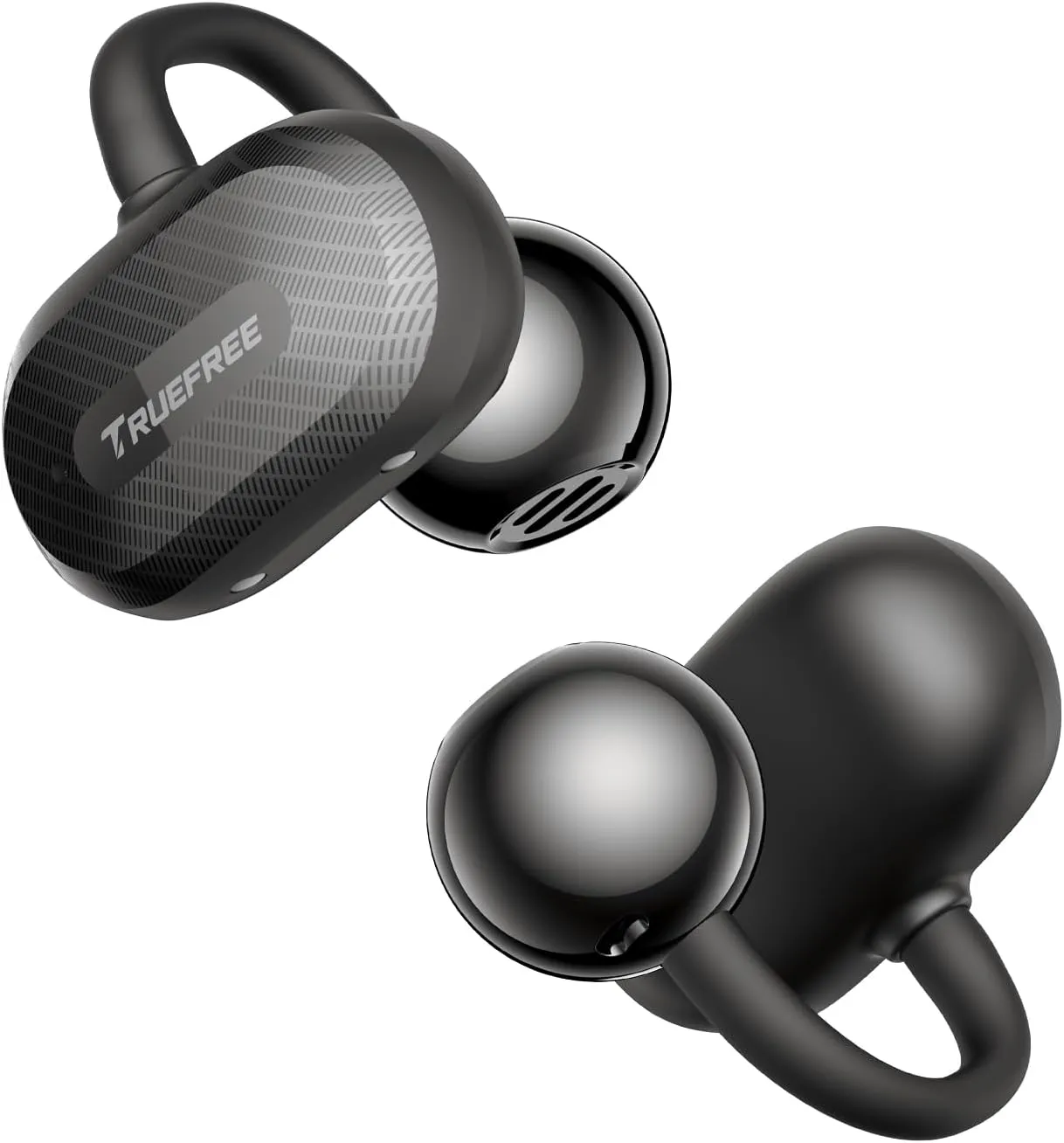truefree C10 Clip-On Wireless Earbuds, Open-Ear Earphones, Bluetooth 5.4, 12mm Driver with Spatial Sound, 28H Playtime, IPX5 Water-Resistant, AI-ENC Clear Calls, Dual Connection, App Customizable