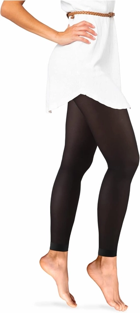 Truform Women's 20-30 mmHg Medical Compression Tights, Footless Opaque Shapewear Support Pantyhose, Large