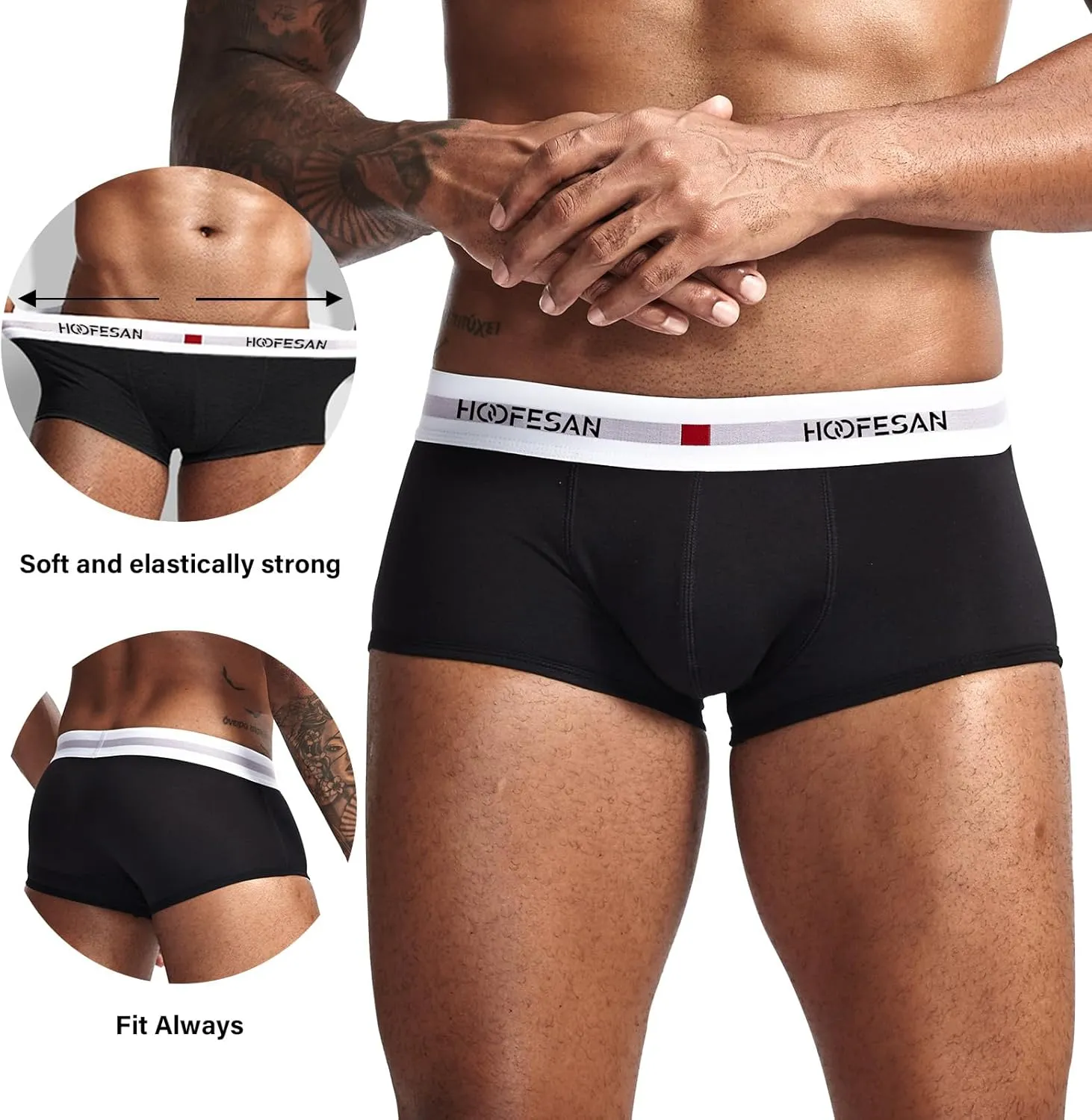 Trunks Underwear Boxer Briefs for Men Boxer Briefs Men's Underwear Pack Soft Low Rise Multipack