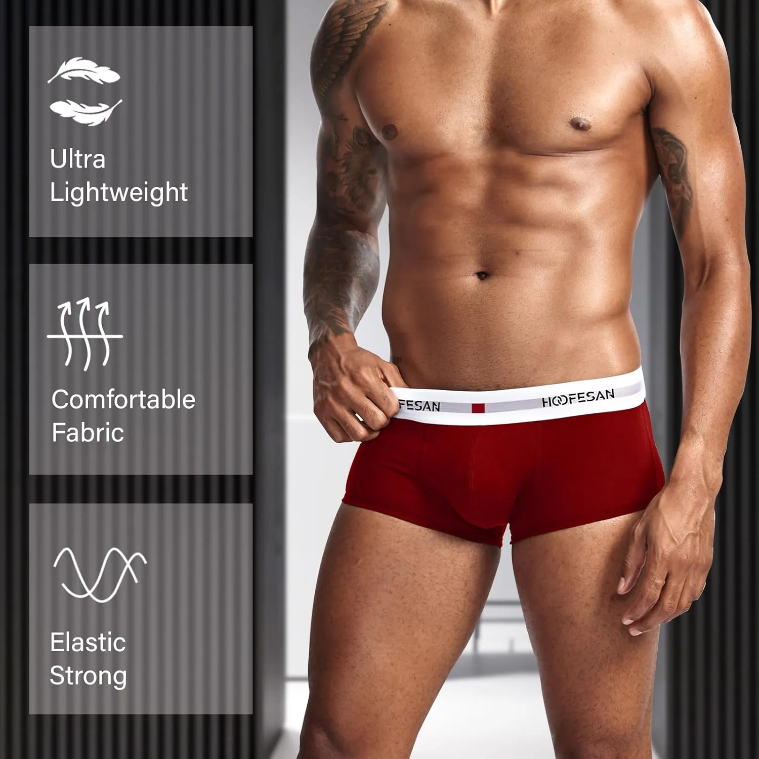 Trunks Underwear Boxer Briefs for Men Boxer Briefs Men's Underwear Pack Soft Low Rise Multipack