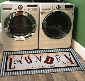 UKELER Laundry Rug, Non Skid Laundry Room Cheap Wash House Mat Waterproof Floor Runners for Bath Room 48’'x20''