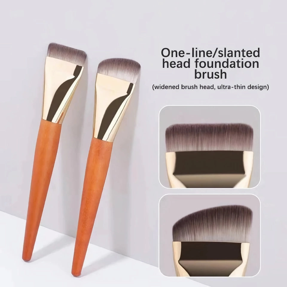Ultra Thin Flat Foundation Brush for Seamless Makeup Application