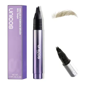 Unicos Eyebrow Pen, Angled Brow Brush, Eyebrow Pencils for Women, Natural Eyebrow, Hair-Like Strokes, 24hrs Long-Lasting, Waterproof, Smudge-Proof, Easy to Use, Multiple Uses, Gifts for Her, Taupe