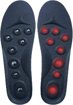 Unisex Magnetic Massage Insoles Foot Acupressure Shoe Pads, Acupressure Slimming Insoles for Weight Loss Washable and Cutable Reflexology Pain Relief Shoe Insoles for Men & Women,L(42-48),2 PAIRS