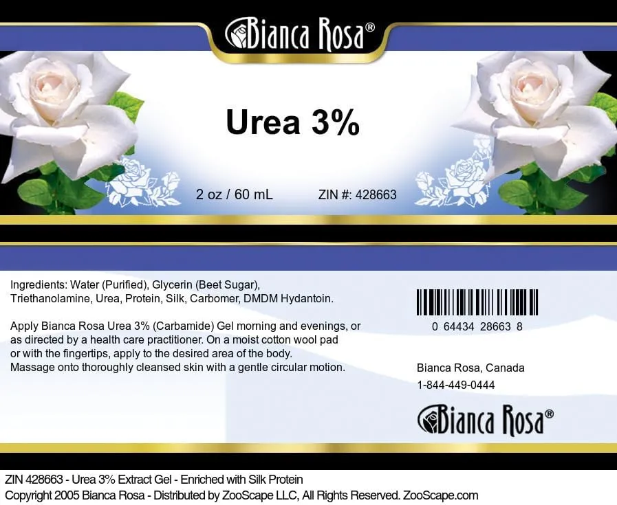 Urea 3% Gel - Enriched with Silk Protein (2 oz, ZIN: 428663) - 3 Pack