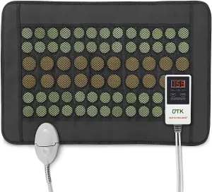 UTK Heating Pad for Back, Far Infrared Natural Jade and Tourmaline Heating Pad, FSA HSA Eligible, Auto Shut Off, Memory Function, Included Travel Bag, 23.5"×16", Birthday Gifts for Women Men