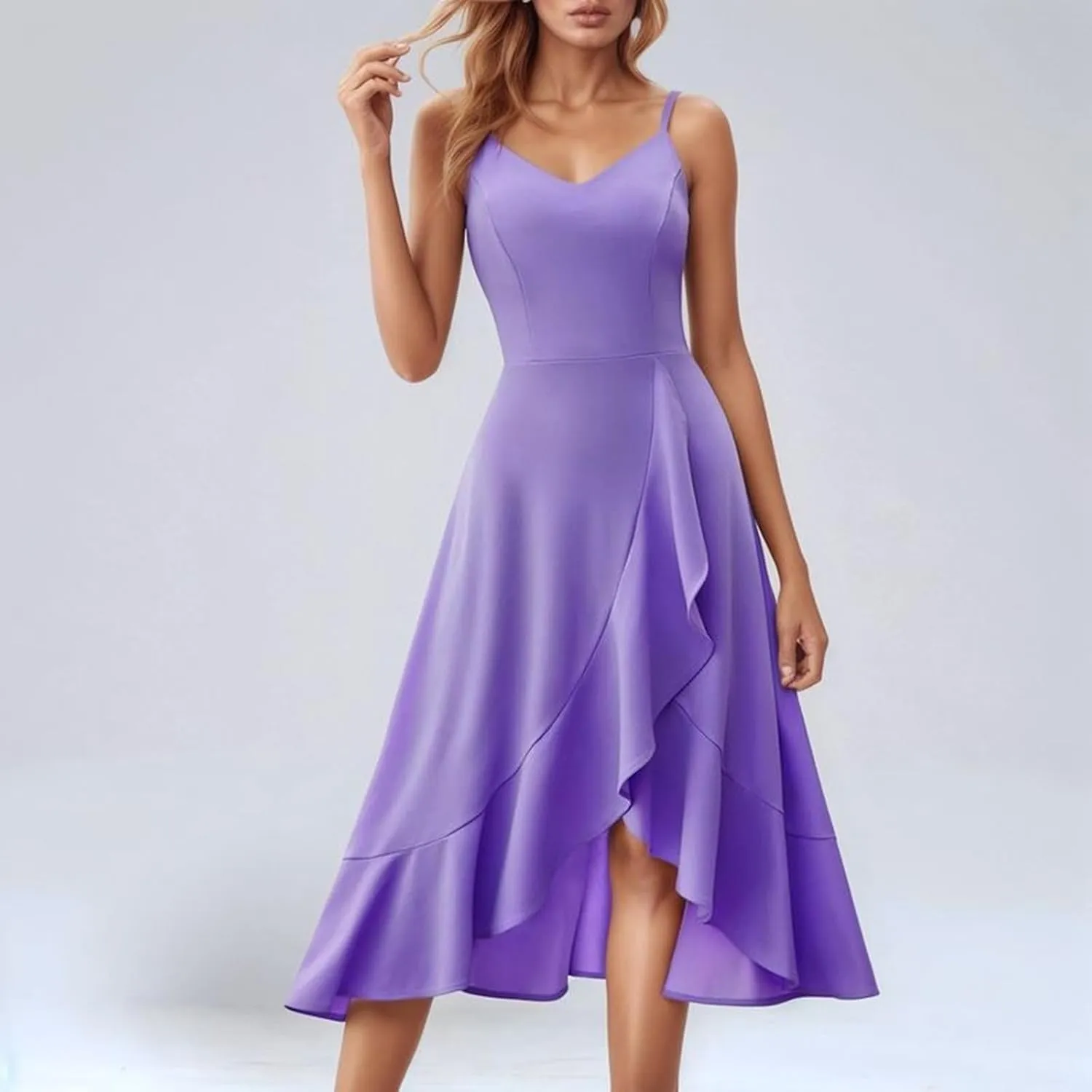 Vacation Dresses for Women 2025 Tank Dress Basic Sleeveless V Neck Long Maxi Dresses Party Club Flowy Sundresses