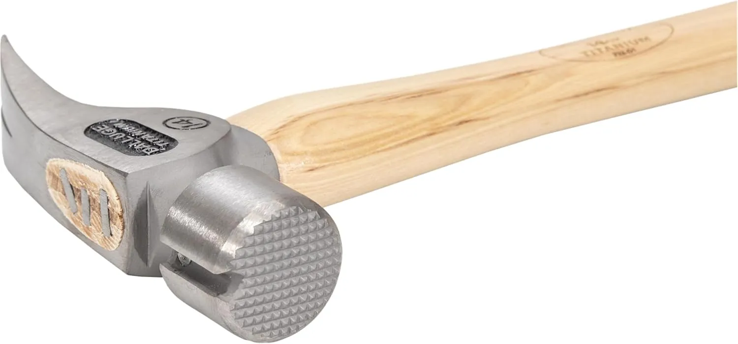 VAUGHAN DALLUGE 14oz Titanium Hammer, Magnetic Nail Holder, Milled Face, 7175, VN07175