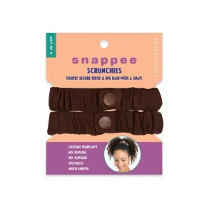 Velvet Oversized Adjustable Scrunchies for Thick, Natural Hair (2-pack) | No Slip, No Damage, Jumbo Women’s Afro Puff Scrunchie Designed for Curly Black Women’s Hair (Brown)