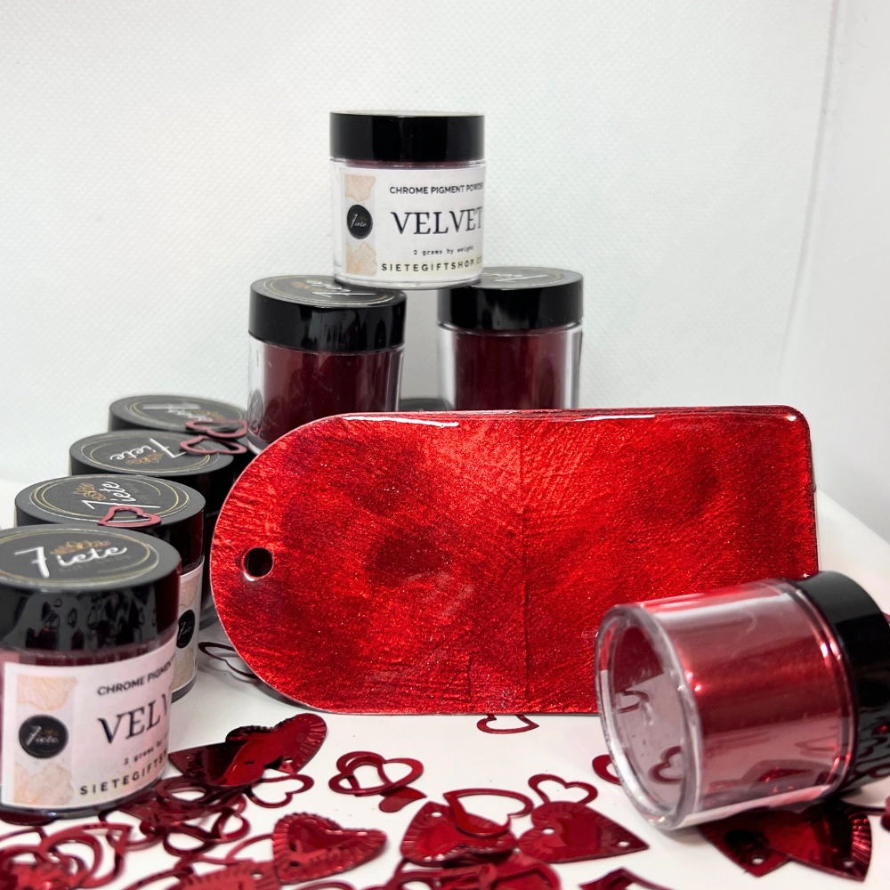 Velvet Chrome Pigment Powder - 2grams Red Pigment