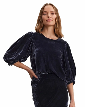 Velvet Nancy Silk Velvet Top
