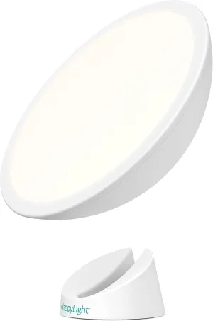 Verilux HappyLight Halo - Cordless LED Light Therapy Lamp with a 360° Magnetic Base & Rechargeable Battery for Portable, UV-Free, Full Spectrum 10,000 LUX Light with Adjustable Brightness and Color