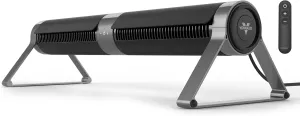 Vornado Airbar 4 | 35" Tower Fan and Horizontal Air Circulator with Remote Control, 3 Speed Settings | Black