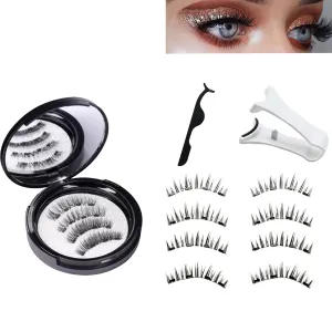 Wasado Magnetic Eyelashes, 2 Style Reusable Magnetic Eye Lashes Natural Look No Glue or Liner Need with Applicator (Magnetic Eyelashes #01)