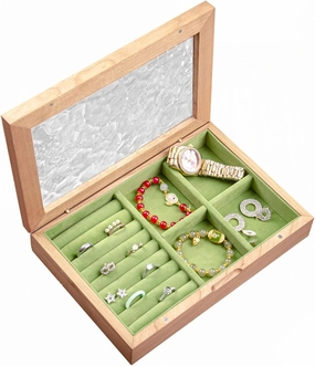 Watch Box Organizer for Men Luxury Wood Watch Jewelry Box Multipurpose Jewelry Organizer Wooden Travel Jewelry Box for Collections,A1
