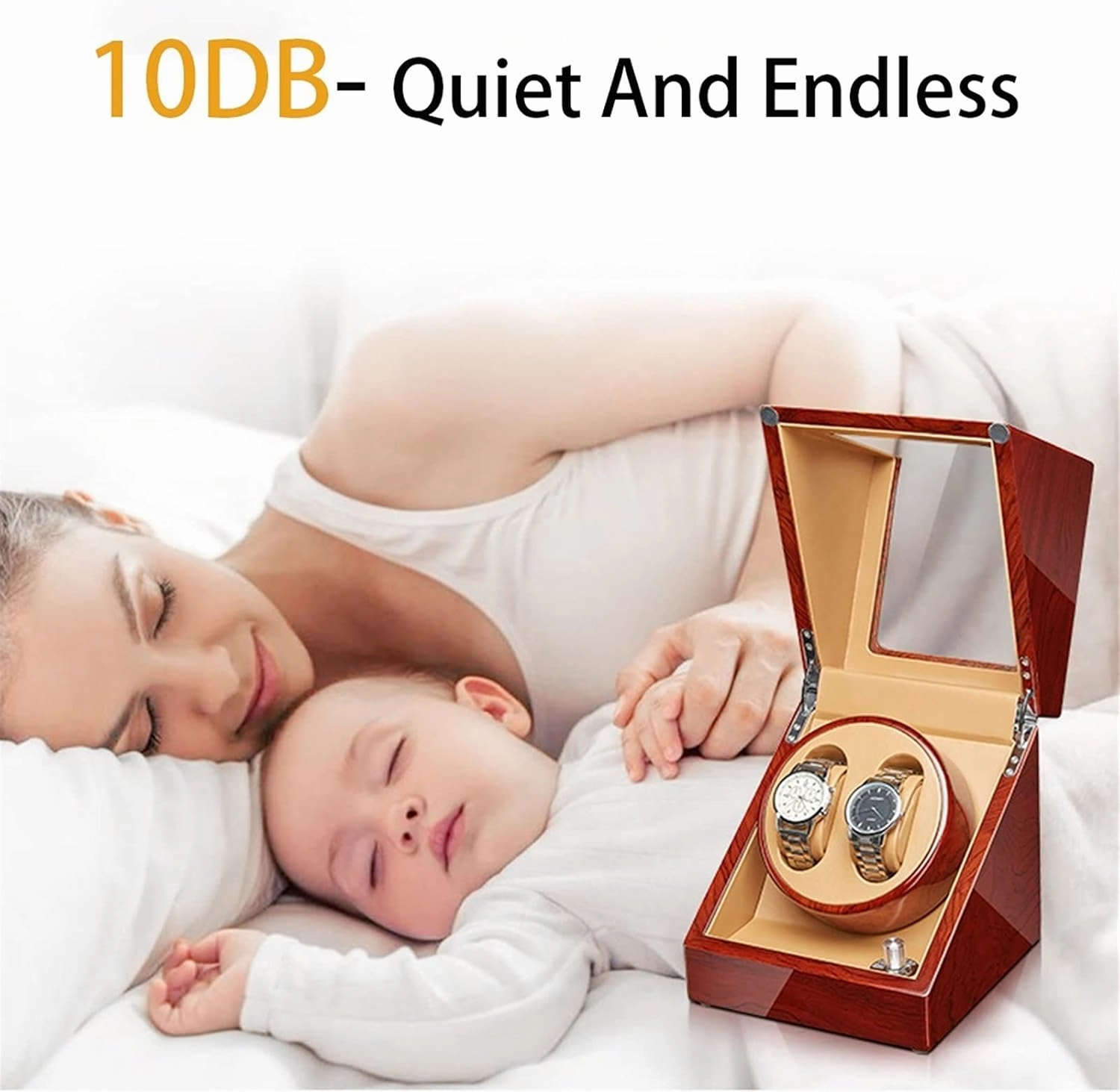 Watch Display Box High End Automatic Watch Winder Withquiet Motor Flexible Watch Pillow Wood Shell Piano Finish Open and Shut Down Featured Fit Lady and Man Watches2 0