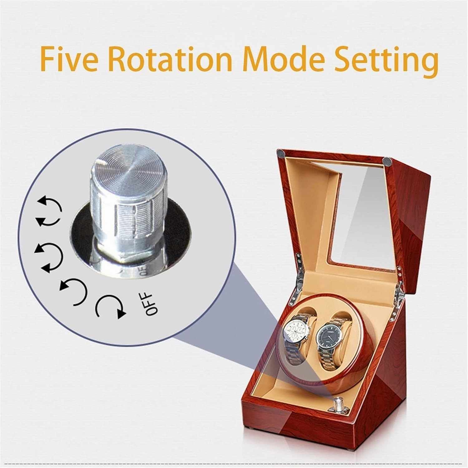 Watch Display Box High End Automatic Watch Winder Withquiet Motor Flexible Watch Pillow Wood Shell Piano Finish Open and Shut Down Featured Fit Lady and Man Watches2 0