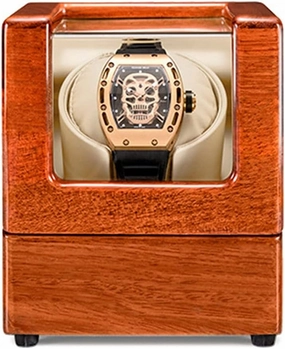 Watch Display Box Single Automatic Watch Winder Wood Shell Piano Paint Exterior with Soft Flexible Watch Pillow and Quiet Mabuchi Motors (Color : Blac