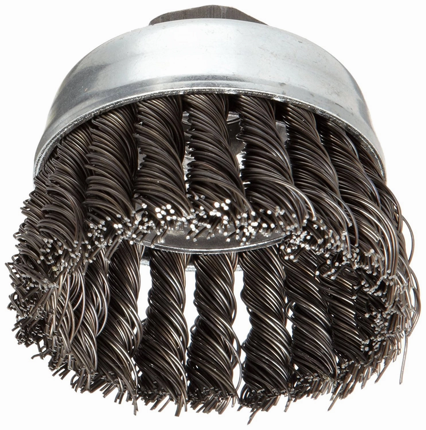 Weiler 36038 Vortec Pro 3" Knot Wire Cup Brush, .020" Steel Fill, 5/8"-11 UNC Nut, Made in the USA