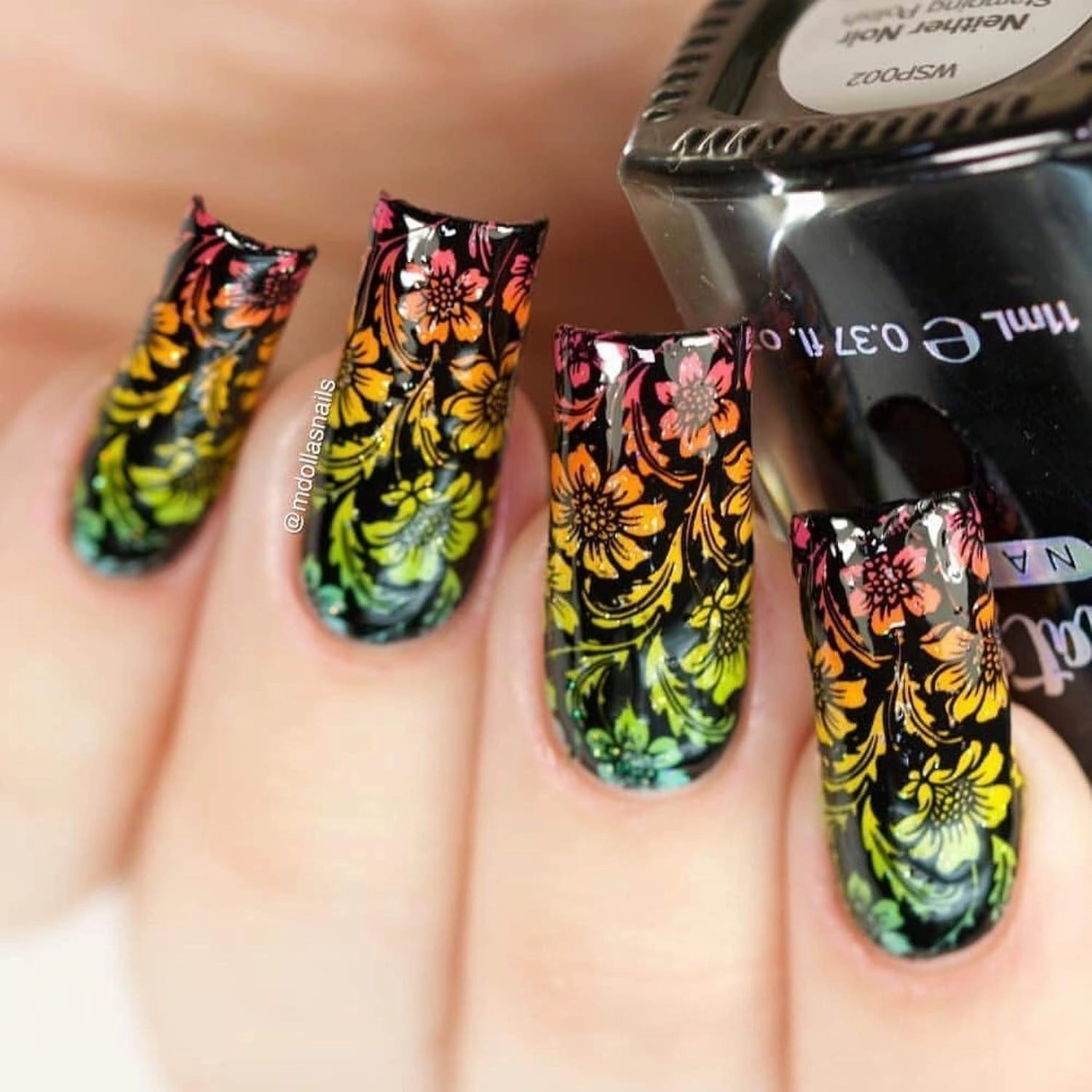 Whats Up Nails - 2 Essential Stamping Polishes (White, Black) Creme Lacquer for Stamped Nail Art Design 7 Free Cruelty Free Vegan