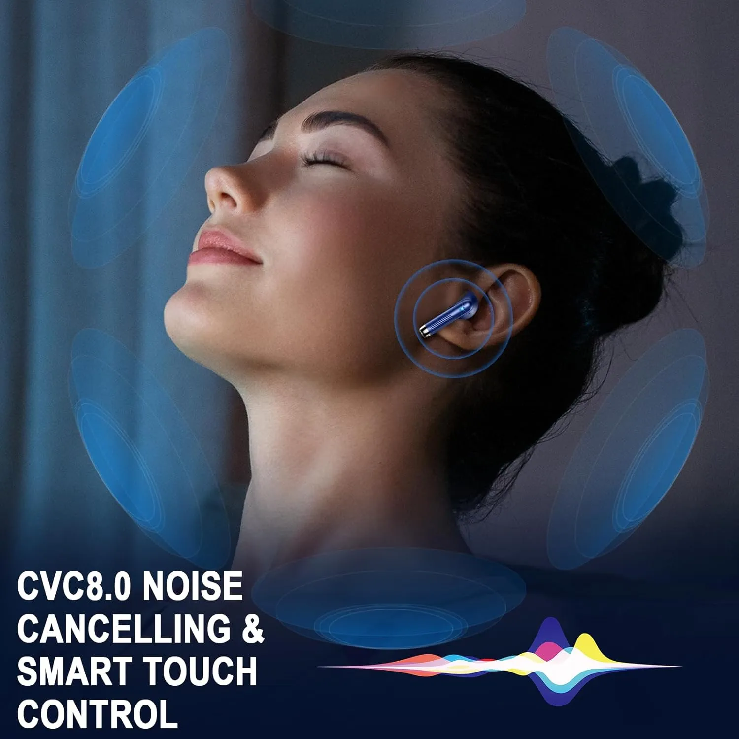 Wireless Earbuds, Bluetooth 5.4 Headphones HiFi Stereo, in Ear Earphones with LED Display 4 ENC Noise Cancelling Mics, 40H Playback Ear Buds with Mini Case, IP7 Waterproof Headset with USB C Charging
