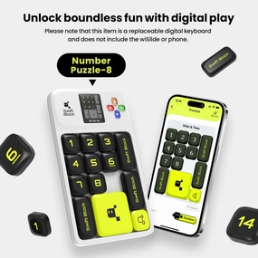 wiSilde Numeric Chess Separately, Numerical Mode Number Puzzle Super Slide Replaceable Keyboards Sliding Puzzle Game with 1000  Levels Challenges (Compatible with wiSilde)